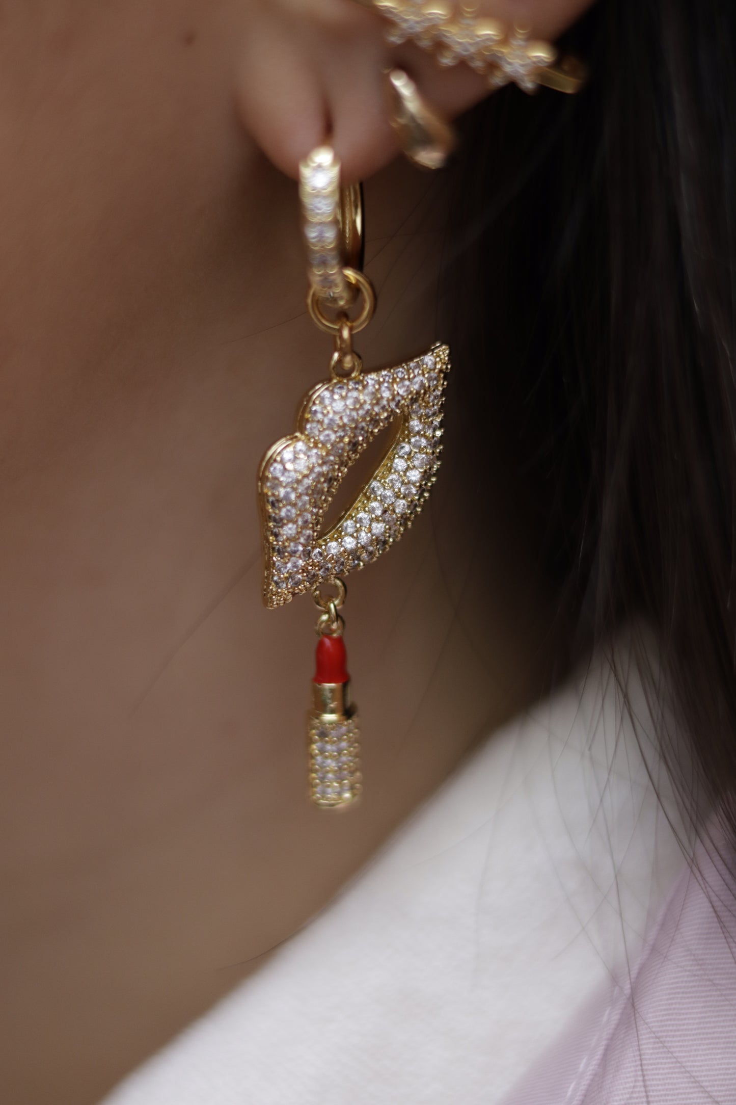 Boucles d'oreilles Lipstick