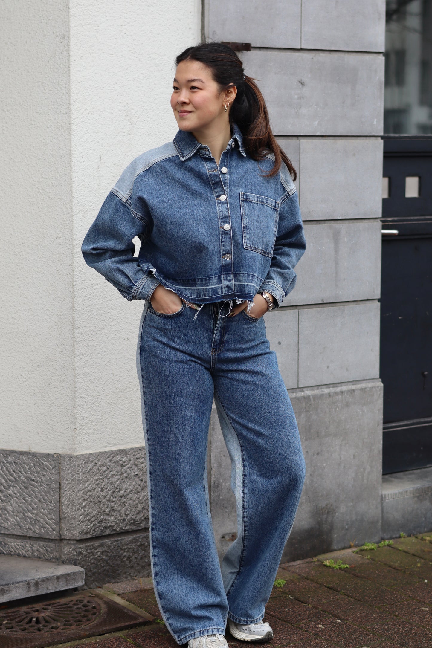 Jeans bicolore Alix