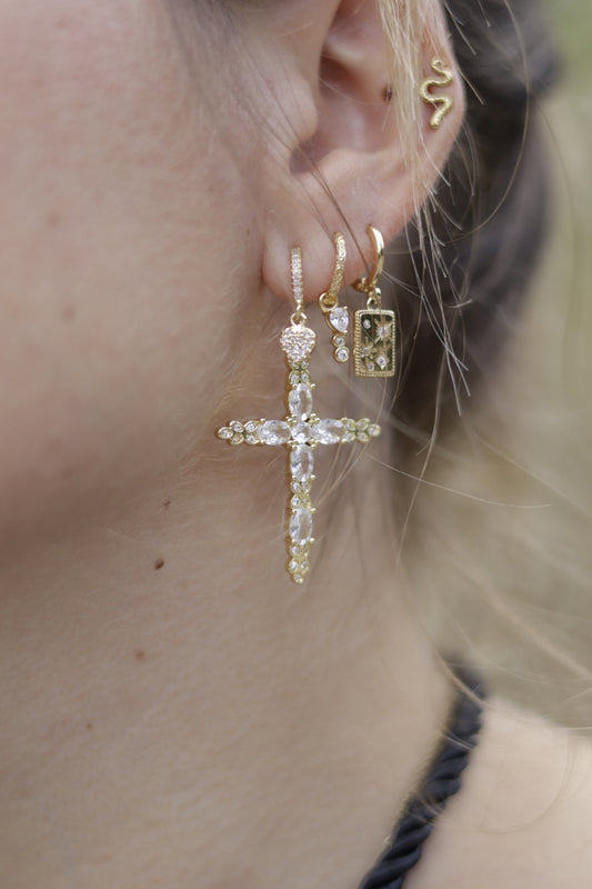 Boucles d'oreilles Cross